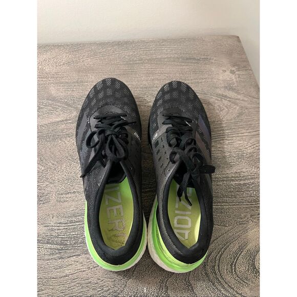 Adidas Adizero Boston 9 Black Signal Green Running Shoes Men’s Size 8.5 EG4657 main image 12